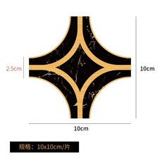 磁磚美縫貼 金黑金紋理壁貼地貼 對角貼, 對角貼(黑金)10cm(10入)現貨, 黑金