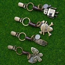 빈티지 앤티크 메탈 캐릭터 퍼터키퍼 겸 키링 4종 50대남성 50대여성, 나비, 1개