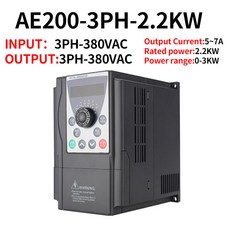2.2kw VFD 주파수 변환기 모터 속도 컨트롤러 단상 220V에서 삼상 380V로 변환하는 산업용 인버터, [02] 3PH 380V 2.2KW