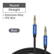 스피커케이블 XLR케이블 Vention Aux 케이블 3.5MM 잭 남성 3.5mm 오디오 JBL 헤드폰 Xiaomi Oneplus 스피커 자동차 코드, 19.BAXL - 0.5m, 1개