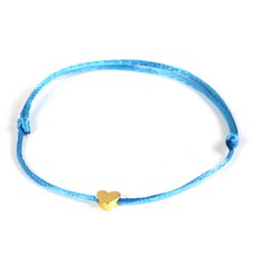 [릴리아] 골든하트 매듭 실팔찌 실발찌 길이조절 가능 데일리 끈팔찌 발찌 우정팔찌발찌 소원팔찌발찌 (5color)