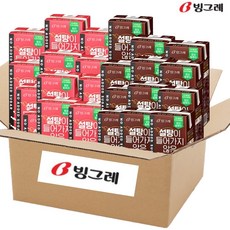 빙그레 설탕이 들어가지 않은 우유 190ml (딸기우유12팩+초코우유12팩) 멸균우유, 24개