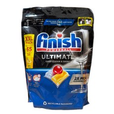 FINISH 量子極淨洗碗凝球 洗碗錠 檸檬 Ultimate All In One 英國進口, 12g, 65個