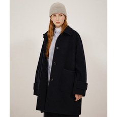 브랜드정품 키뮤어 KIIMUIR (우먼) 부클 울 하프 코트_네이비 352096