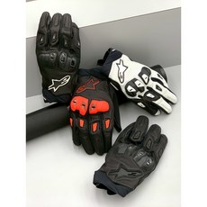 『Riderment萊德曼』A星 Alpinestars SP X 7 GLOVES 全皮打洞款防摔手套, 黑白,M, 1個