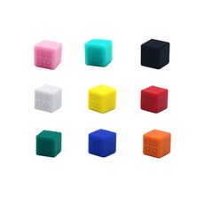실리콘 큐브 네오디움 자석 칼라 양면 사각 13mm 낱개, 화이트, 1개