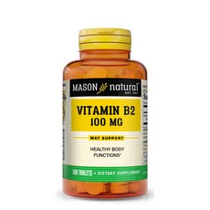 Mason Naturals 維他命B2補充錠 100mg, 100顆, 1罐