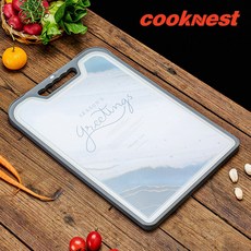 CookNest 304 스텐 도마 향균 위생 주방 양면 도마, 은빛, 1개