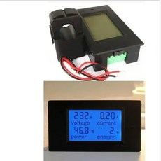 개방 전류 변압기 AC 100A 디지털 LED 전원 패널 계량기 모니터 에너지 전압계 전류계 와트 전압, 1개