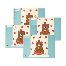 비플라이 초등 15칸 국어노트, 4개, 민트