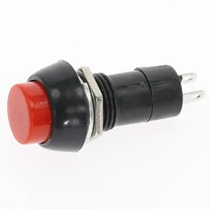 12pcs 2PIN 플라스틱 12mm 래칭/순간 푸시 버튼 스위치 PBS 11A 3A 250V 6 색 벨, 01 Self locking, 04 빨간색