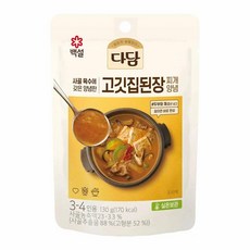 CJ 다담 고깃집된장찌개양념 130g X 3개+다담 바지락 순두부찌개양념 130g X 3개, 1세트