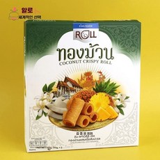 킹파워 태국 면세점 오리지널 ROLL 혼합맛 킹폴 커피 오믈렛 초콜릿 코코넛 밀크, 1개, W. 파인애플 코코넛 롤 180g
