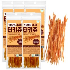 파밀리 강아지 100% 터키츄 칠면조 힘줄, 5개, 40g, 스트립