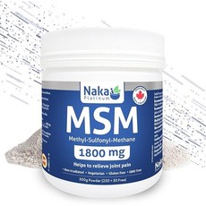 Naka Platinum Naka Msm 1800mg Relieve Joint Pain 300 gram 나카 MSM 나카 엠에스엠 캐나다에서 직배송, 300g, 1개