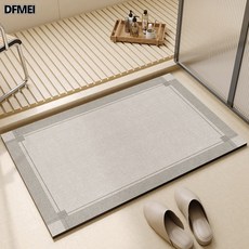 DFMEI 侘寂風衛生間吸水墊子洗手間門口硅藻泥地墊速幹耐磨浴室防滑墊, 1個, 安卡迪斯