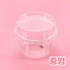 정담 원형 보틀케이크 용기 PET, 투명, 50개