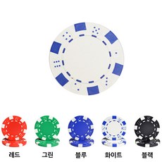 홀덤 포커 카지노 칩 세트, 100개, 01- 컬러칩 화이트