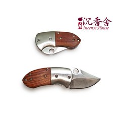 沉香舍 隨身摺疊切香刀 切茶刀 - 鋼刀材質 質地堅硬, 1個