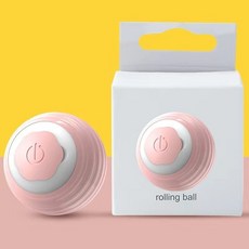 引力滾滾球 自動逗貓球 寵物玩具 USB充電, 智能逗貓球【粉色】, 1個