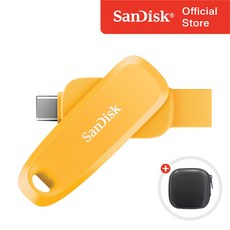 샌디스크 USB 3.2 Gen1 메모리 C타입 OTG SDDDC6 옐로우 + 케이스 패키지, 1개, 256GB 1개, 256GB