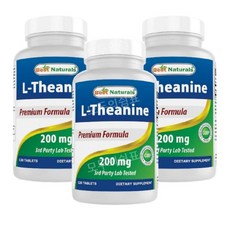 베스트내추럴스 L 엘 테아닌 200mg 120정 3개 Theanine, 1개