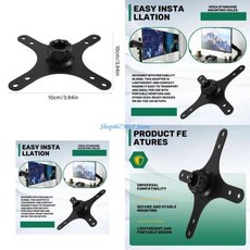 H4GA 굴절식 암 모니터 마운트 스탠드 VESA 호환 공간 절약형 고강도, 01 중국