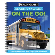 Brain Games - Sticker by Number: On the Go (Square Stickers): Create Beautiful Art with Easy to Use ... Spiral, Publications International,..., English, 9781645581741