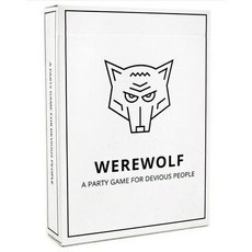 女巫卡塔牌屋 桌遊 全英文一夜狼游戏卡牌 One Night Ultimate Werewolf聚会卡, 1個, 全英文一夜狼遊戲卡牌