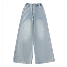 OY1 女童秋季新款洋氣直筒闊腿長褲 寬鬆牛仔褲 春秋中大童時尚休閒長褲