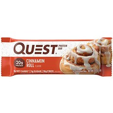 Quest Nutrition 高蛋白能量棒, Cinnamon Roll, 12入
