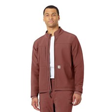 Carhartt 칼하트 Scrubs C80023 남성용 RUGG 어그ed Flex 모던 핏 본디드 플리스 잭 다크 세피아 스몰_164982, 흑담비