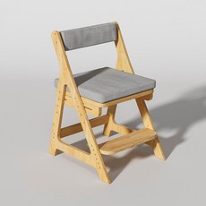 書桌座椅 傢用寶寶餐椅 小學生可陞降寫字椅 椅子 實木兒童學習椅 SKXC, Q5進口橡膠木/灰色可拆洗坐墊