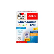 도펠헤르츠 글루코사민1200 비타민D3 비타민K 비타민C 30정 3개 (독일) Doppelherz aktiv Glucosamin 1200+D3+K+C