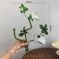 陶瓷花瓶 客廳擺設 仿真花飾品 輕奢風家居軟裝, 杜鵑花1支