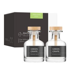 베이스노트 차량용 대용량 디퓨저, 2개, 청포도