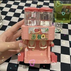 臺灣熱賣 恐龍迷你飲水機玩具可以喝水出水兒童飲料機過家家迷你果汁機, 迷你恐龍飲水機【粉色關注送杯