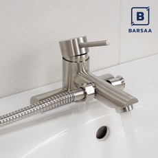 바르샤 무광 4인치 샤워겸용 세면대 수전 2홀 수도꼭지, 1개