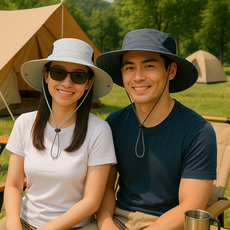 오로라에 UV 자외선 차단 쿨링 낚시모자 등산모자 1+1, 다크그레이+라이트그레이