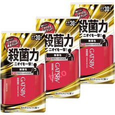 GATSBY 남성 바이오코어 냉감 데오 바디시트 무향 30매 x 3팩