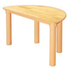 다양한높이 반달모양 어린이 나무책상 아동책상 반원형 고급 6세, H240mm