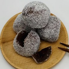 쫄깃굳지않는 찹쌀떡 흑미떡 선물떡 아침대용떡 60g 은은한 코코넛향, 20개