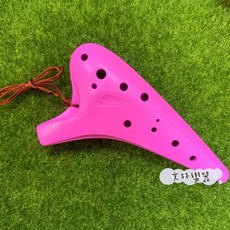 禾豐窯 12孔陶笛 - 高音/中音 AC/SC陶笛 台灣製陶笛, 中音-桃紅色, 1個