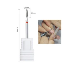 다이아몬드 네일 드릴 비트 밀링 커터 큐티클 클린 젤 오버플로 제거 매니큐어 그라인딩 액세서리 도구, 11 14