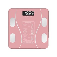 【ENNE】超薄藍芽智能體重計 (電池供電 LED螢幕顯示 兩種顏色可選), 粉色, 1個, E0119-P