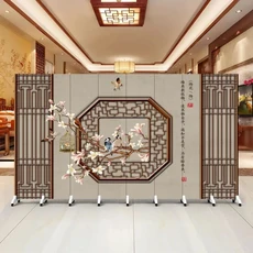 맞춤형 스크린 파티션 거실 차단막 회사 사무실 라이브 방송 접이식 배경벽 모던 심플 리빙, 03 4 anti-penetration f, 10 Style 1