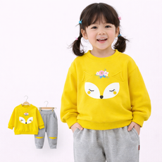 여아 여우꽃 맨투맨 상하복 세트 유아 봄가을 트레이닝복 아동 데일리룩