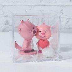 피규어 커피 캡슐 현금 세이빙 박스 보관함8x8x8 투명 케이스 디저트 간식 포장 선물, 1개