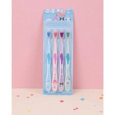 （現貨） 韓國Sanrio三麗鷗〰 牙刷 兒童牙刷 旅行組 隨行包 庫洛米 美樂蒂 大耳狗 帕恰狗 兒童牙膏 盥洗用品, 1個, 牙刷四入組