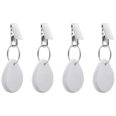 4개입 테이블보 무게추 야외 물방울 모양 펜던트 스톤 금속 클립 포함 대리석 커버, 04 Drop-White 4Pcs